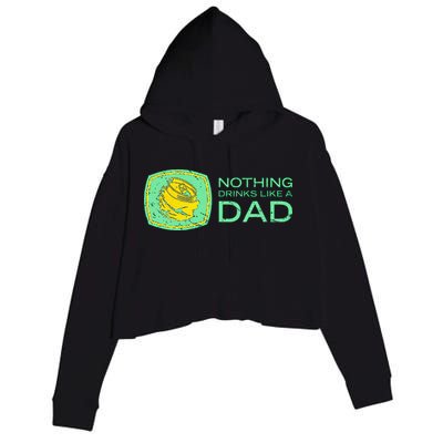 Nothing Drinks Like A Dad Crop Fleece Hoodie