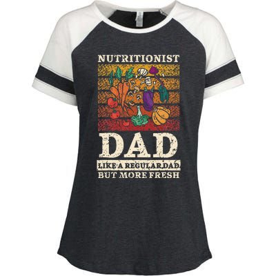 Nutritionist Dad Like A Regular Dad But More Fresh Enza Ladies Jersey Colorblock Tee