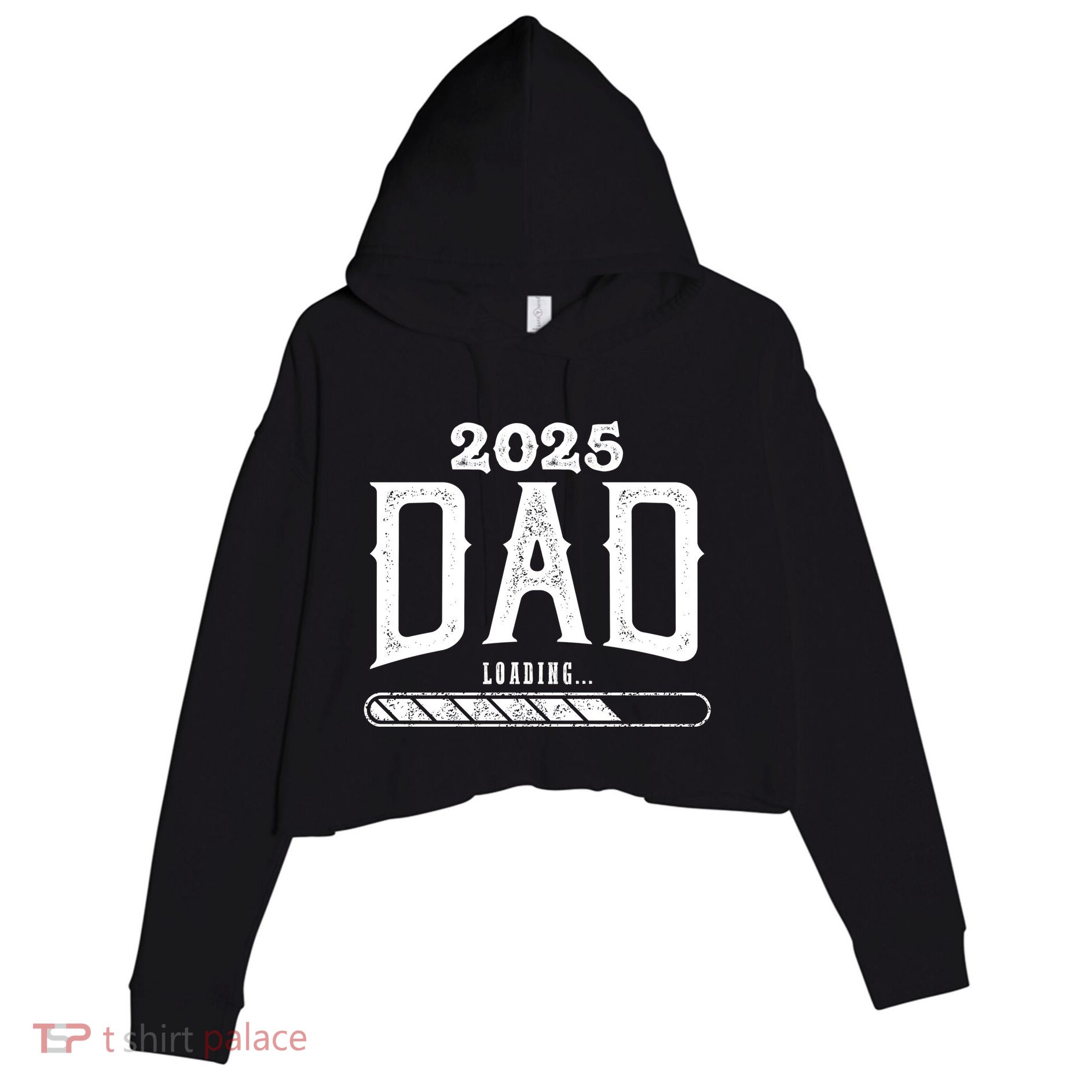 New Dad Loading 2025 Crop Fleece Hoodie