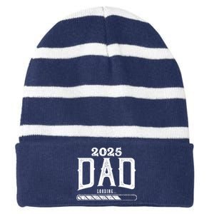 New Dad Loading 2025 Striped Beanie with Solid Band