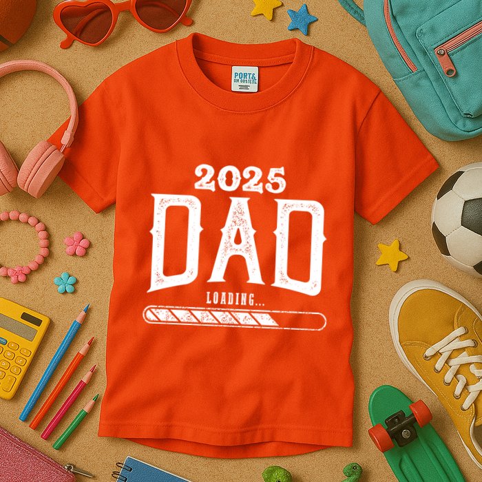 New Dad Loading 2025 Kids T-Shirt