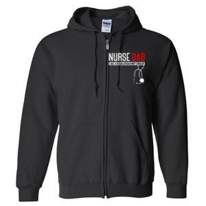 Nurse Dad Like Regular Dad But Cooler Nurse Dad Full Zip Hoodie