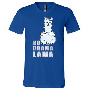 No Drama Llama Mama Camelid Alpaca Peace And Zen Yoga Gift Meaningful Gift V-Neck T-Shirt