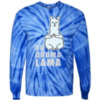 No Drama Llama Mama Camelid Alpaca Peace And Zen Yoga Gift Meaningful Gift Tie-Dye Long Sleeve Shirt