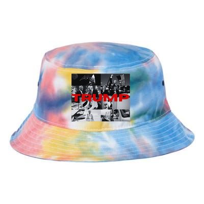 New! Dark Maga Trump Campaign Event 2024 Dark Maga Trump Tie Dye Newport Bucket Hat