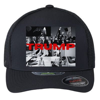 New! Dark Maga Trump Campaign Event 2024 Dark Maga Trump Flexfit Unipanel Trucker Cap