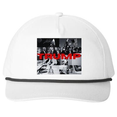 New! Dark Maga Trump Campaign Event 2024 Dark Maga Trump Snapback Five-Panel Rope Hat