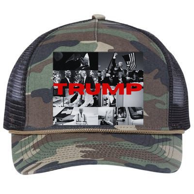 New! Dark Maga Trump Campaign Event 2024 Dark Maga Trump Retro Rope Trucker Hat Cap