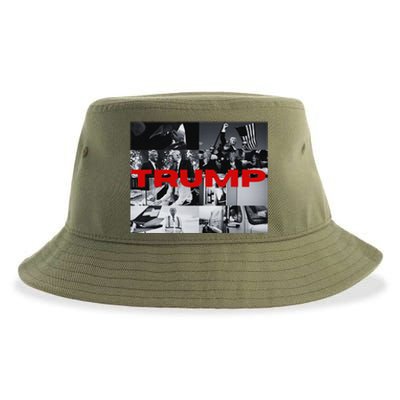 New! Dark Maga Trump Campaign Event 2024 Dark Maga Trump Sustainable Bucket Hat