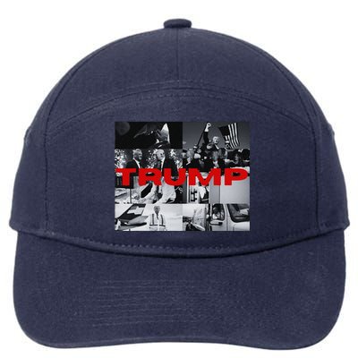 New! Dark Maga Trump Campaign Event 2024 Dark Maga Trump 7-Panel Snapback Hat