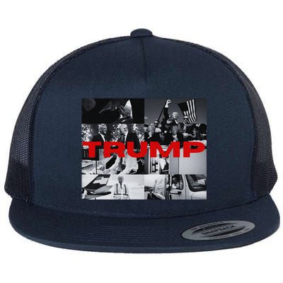 New! Dark Maga Trump Campaign Event 2024 Dark Maga Trump Flat Bill Trucker Hat