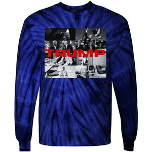 New! Dark Maga Trump Campaign Event 2024 Dark Maga Trump Tie-Dye Long Sleeve Shirt