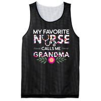 Nursing Design My Favorite Nurse Calls Me Grandma Mesh Reversible Basketball Jersey Tank