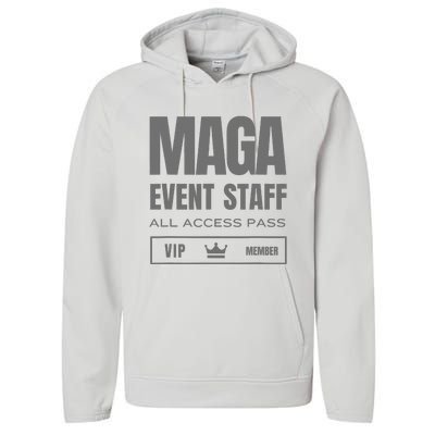 New! Dark Maga Event Staff Pass Dark Maga Blackout Dark Maga Performance Fleece Hoodie