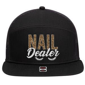 Nail Dealer Manicurist Nail Stylist Nail Artist Nail Tech 7 Panel Mesh Trucker Snapback Hat