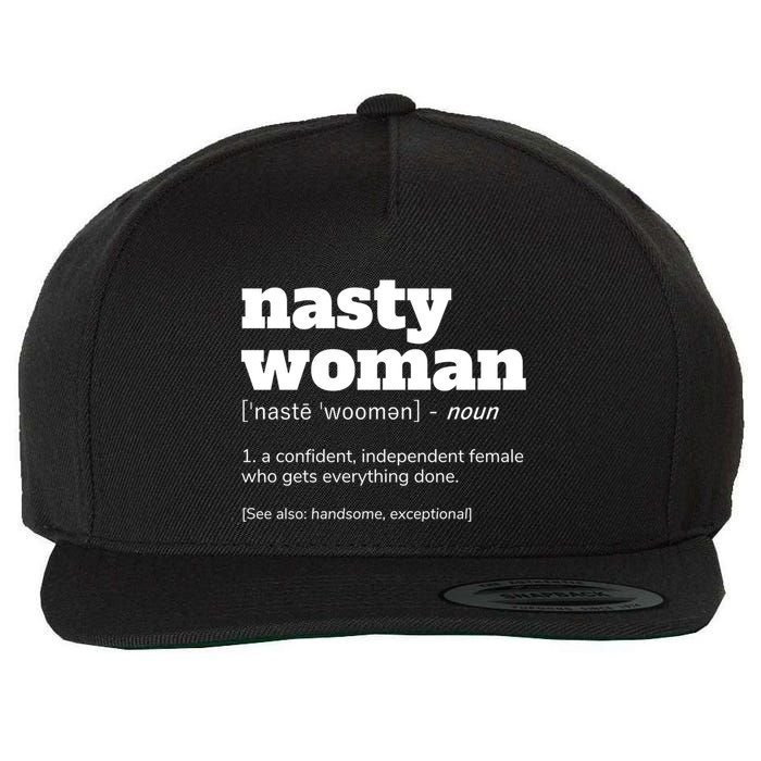 Nasty Definition Meaningful Gift Wool Snapback Cap