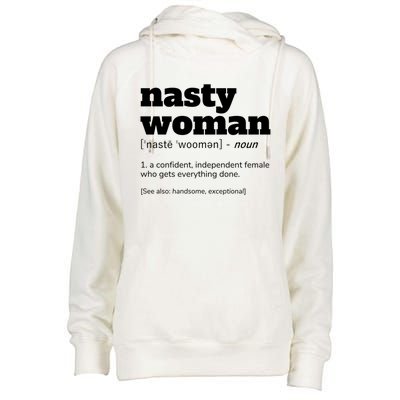 Nasty Definition Meaningful Gift Womens Funnel Neck Pullover Hood