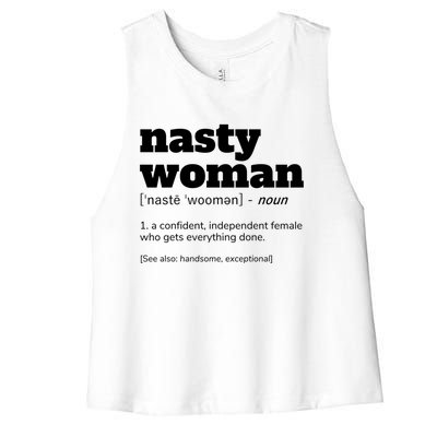 Nasty Definition Meaningful Gift Women's Racerback Cropped Tank