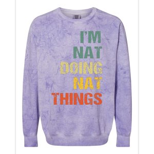 Nat Doing Nat Things Personalized Colorblast Crewneck Sweatshirt