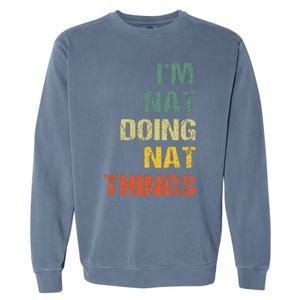 Nat Doing Nat Things Personalized Garment-Dyed Sweatshirt