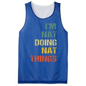 Nat Doing Nat Things Personalized Mesh Reversible Basketball Jersey Tank