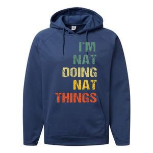 Nat Doing Nat Things Personalized Performance Fleece Hoodie