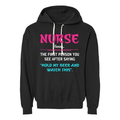 Nurse Definition Garment-Dyed Fleece Hoodie
