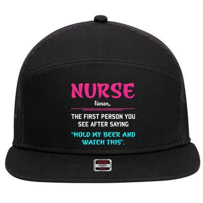 Nurse Definition 7 Panel Mesh Trucker Snapback Hat