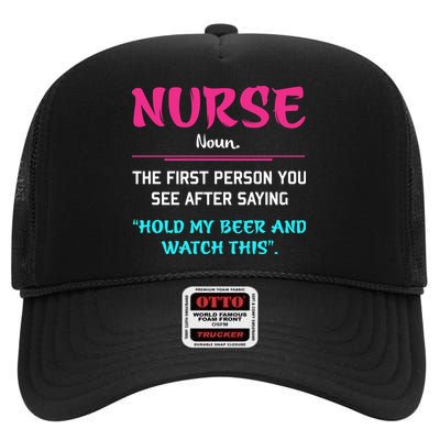 Nurse Definition High Crown Mesh Back Trucker Hat