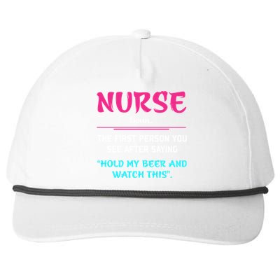 Nurse Definition Snapback Five-Panel Rope Hat