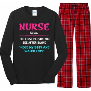 Nurse Definition Long Sleeve Pajama Set