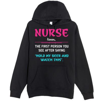 Nurse Definition Premium Pullover Hoodie