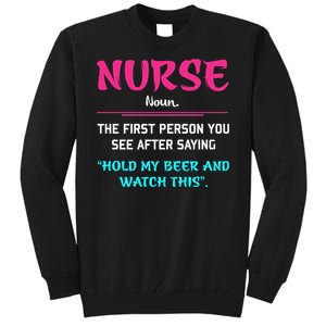 Nurse Definition Tall Sweatshirt