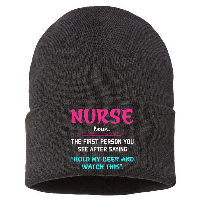 Nurse Definition Sustainable Knit Beanie