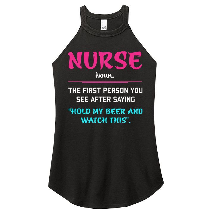 Nurse Definition Women's Perfect Tri Rocker Tank