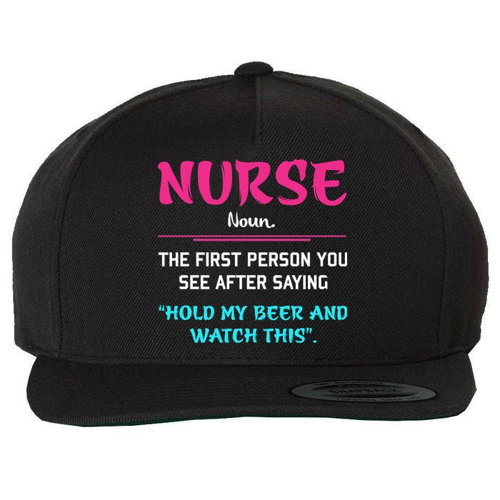 Nurse Definition Wool Snapback Cap