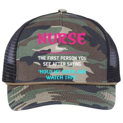 Nurse Definition Retro Rope Trucker Hat Cap