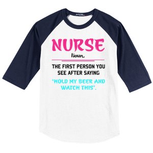 Nurse Definition Baseball Sleeve Shirt