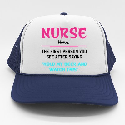 Nurse Definition Trucker Hat