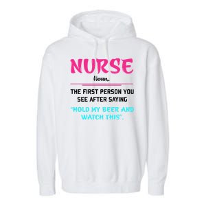 Nurse Definition Garment-Dyed Fleece Hoodie