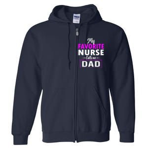 Nurse Dad Full Zip Hoodie