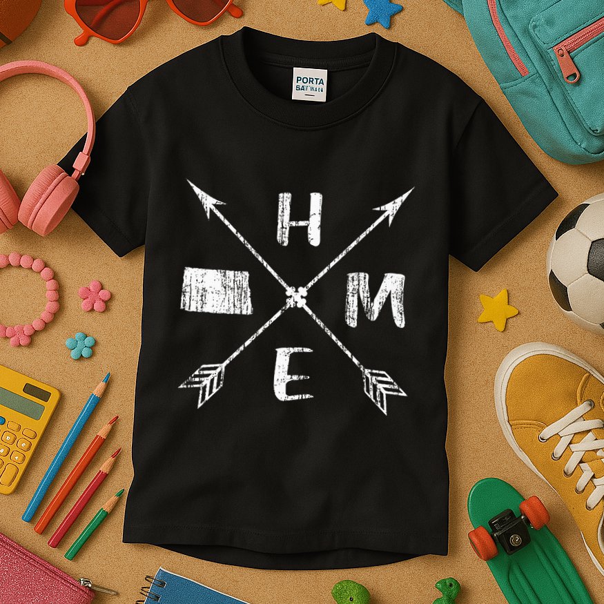 North Dakota North Dakota Home State Kids T-Shirt