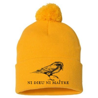 Ni Dieu Ni Maitre Pom Pom 12in Knit Beanie