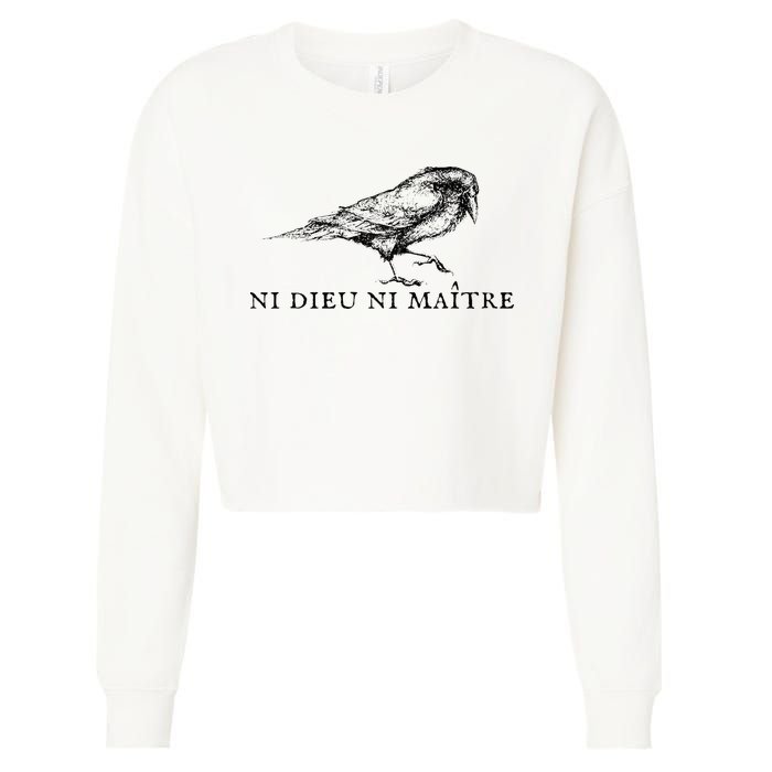 Ni Dieu Ni Maitre Cropped Pullover Crew