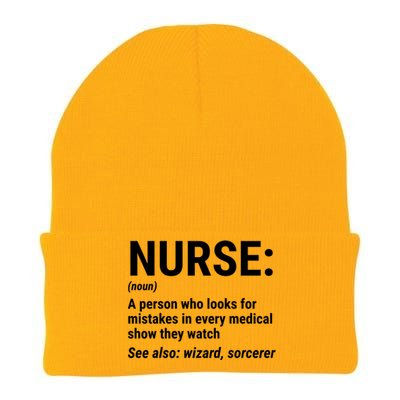 Nurse Definition Noun Funny Nursing Gift Knit Cap Winter Beanie