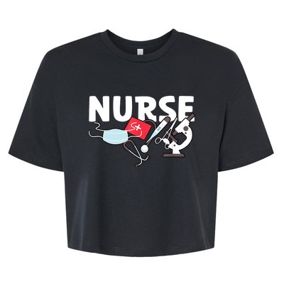 Nurse's Day Nurse Week Funny Nurse Life Awesome Cute Cool Bella+Canvas Jersey Crop Tee