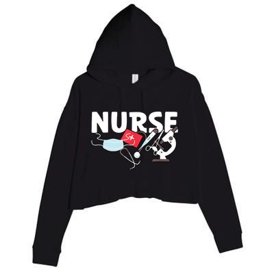 Nurse's Day Nurse Week Funny Nurse Life Awesome Cute Cool Crop Fleece Hoodie