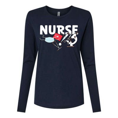 Nurse's Day Nurse Week Funny Nurse Life Awesome Cute Cool Womens Cotton Relaxed Long Sleeve T-Shirt