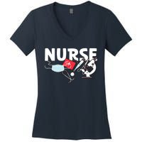 Nurse's Day Nurse Week Funny Nurse Life Awesome Cute Cool Women's V-Neck T-Shirt