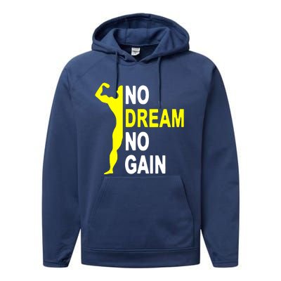 No Dream No Gain Performance Fleece Hoodie